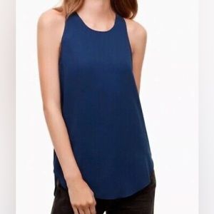 Aritzia Sevres Blouse, blue floral print